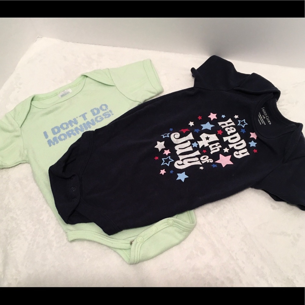 2 Onesies, Premier Baby & Faded Glory